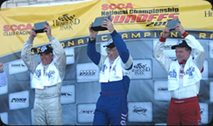SCCA GT3 2006 National Championship podium celebration